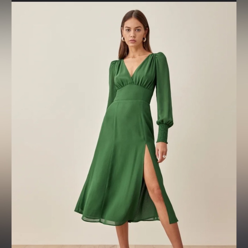 Reformation green dress